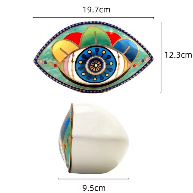 Guardiano spirituale – Decorazione a forma di occhio di Nazar in ceramica