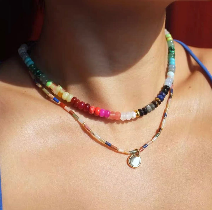 Collana con 7 pietre preziose dei chakra