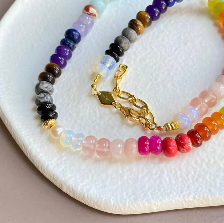 Collana con 7 pietre preziose dei chakra