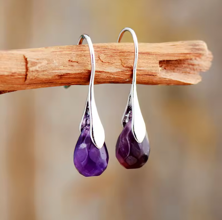 Orecchini ametista viola