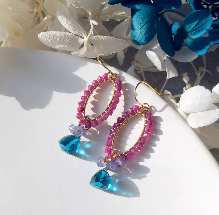 Orecchini Royal Bloom Rubin