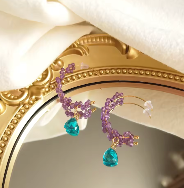 Orecchini Mystic Bloom Ametista