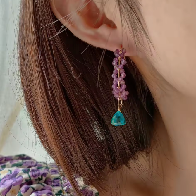 Orecchini Mystic Bloom Ametista