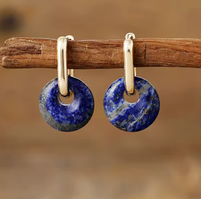 Lapislazuli Hoop - Ohrringe