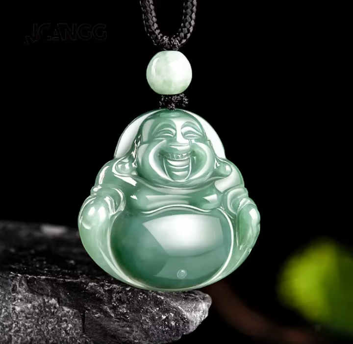 Collana con Buddha fortunato in giada
