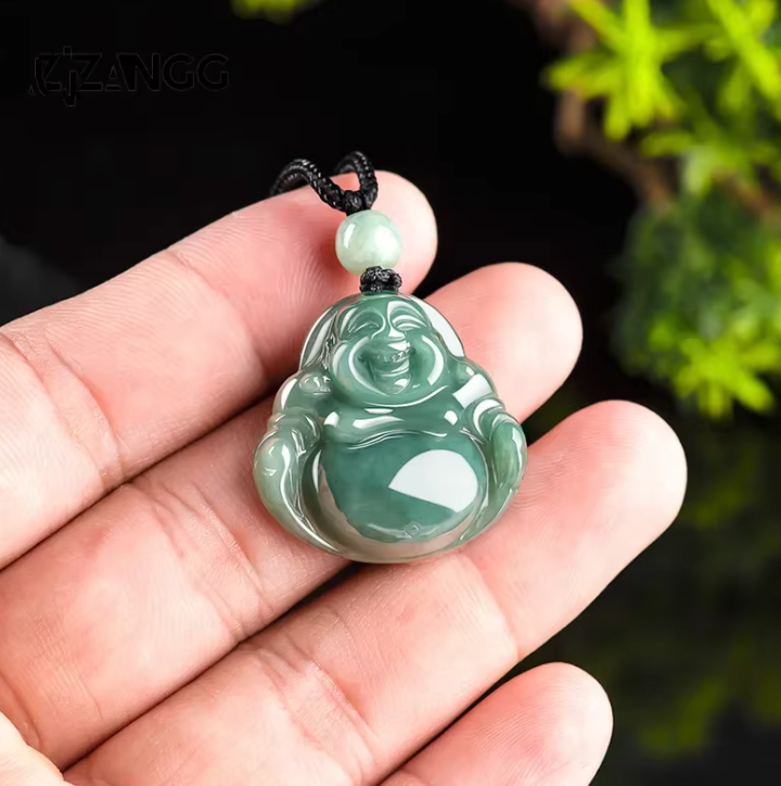 Collana con Buddha fortunato in giada