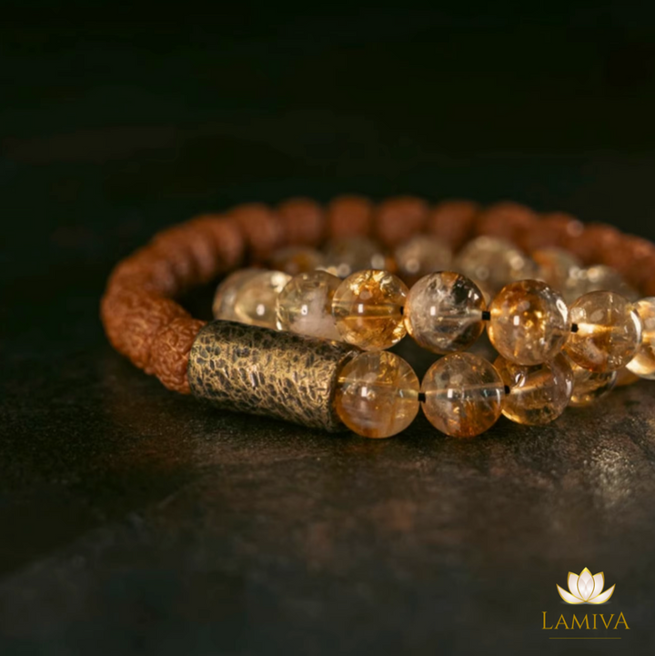 Braccialetto Himalayan Rudraksha Shine