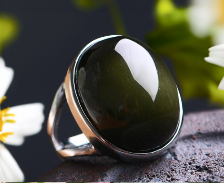Essenza di ossidiana - Anello