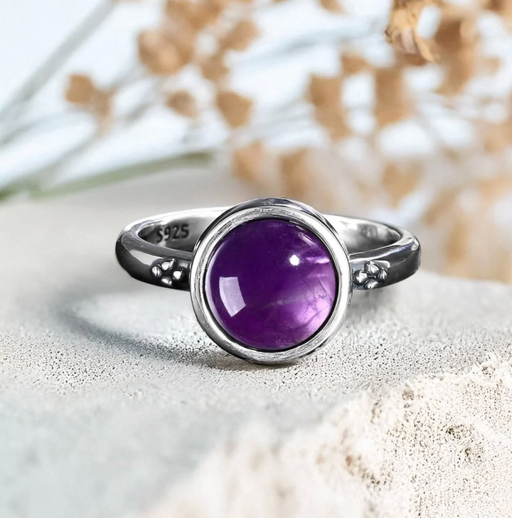 Anello in ametista naturale