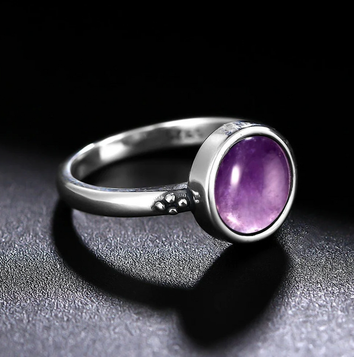 Anello in ametista naturale