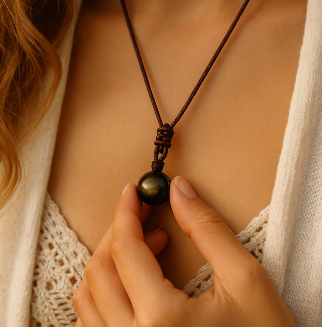 Collana di ossidiana