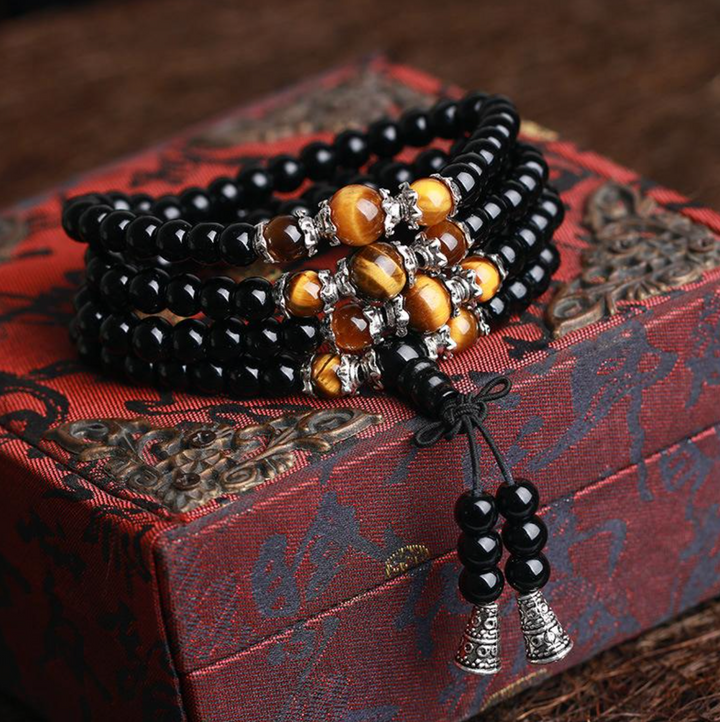 Collana in ossidiana buddista