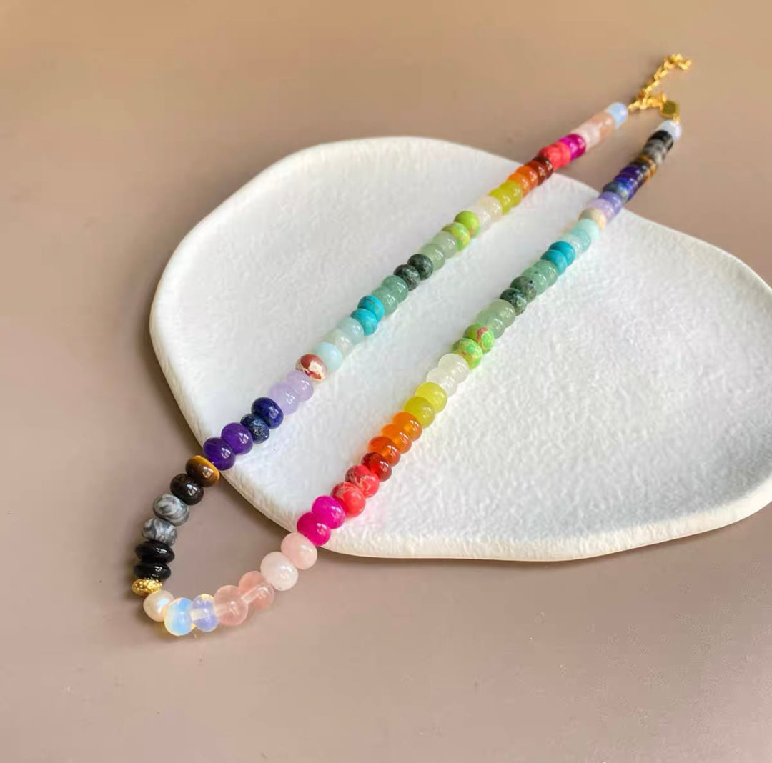 Collana con 7 pietre preziose dei chakra