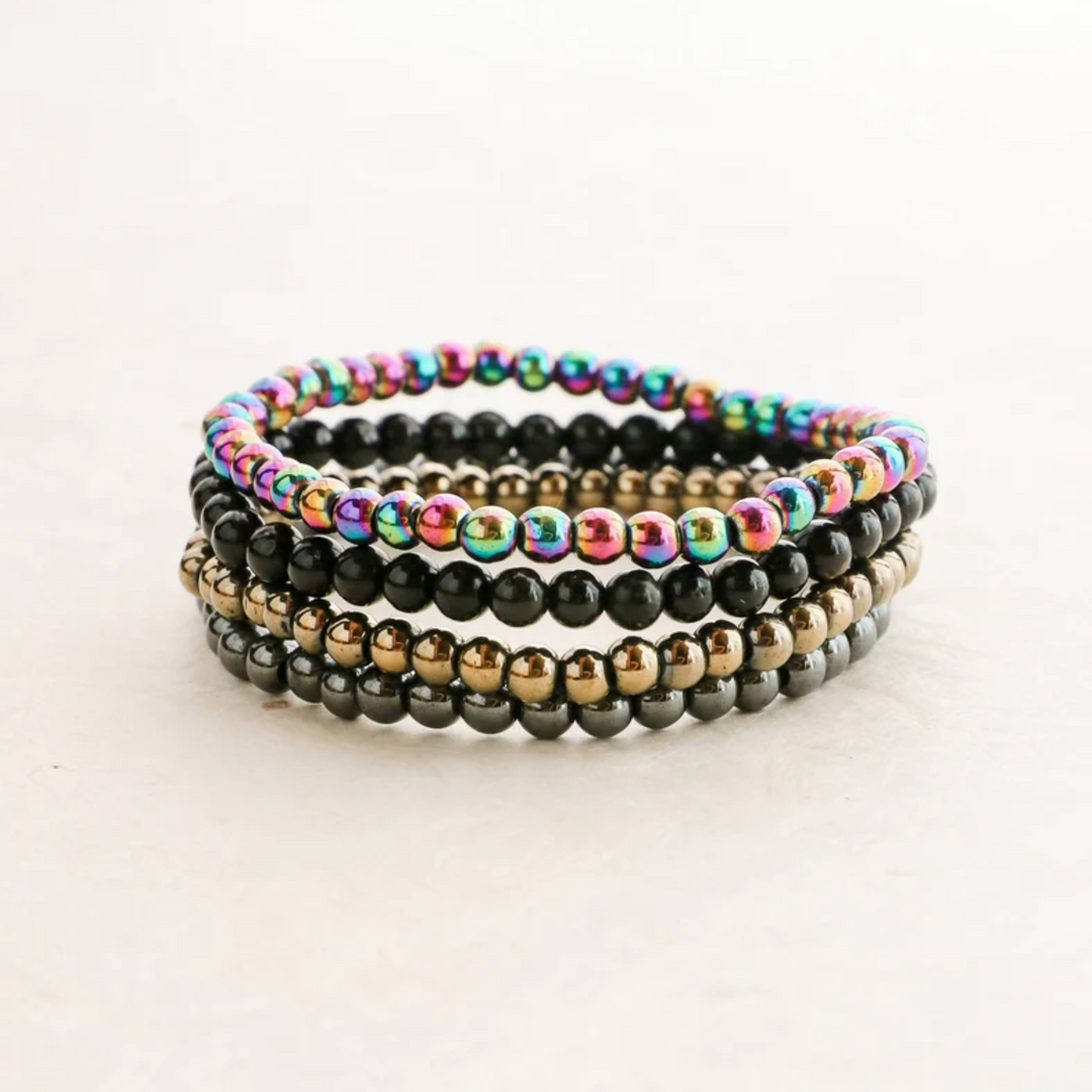 Hämatit Schutz vor Negativität - Armband Set - LAMIVA