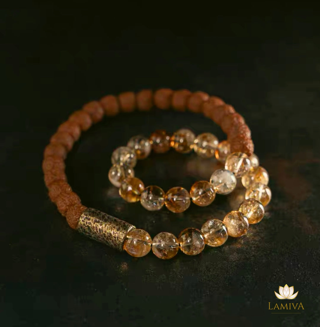 Braccialetto Himalayan Rudraksha Shine