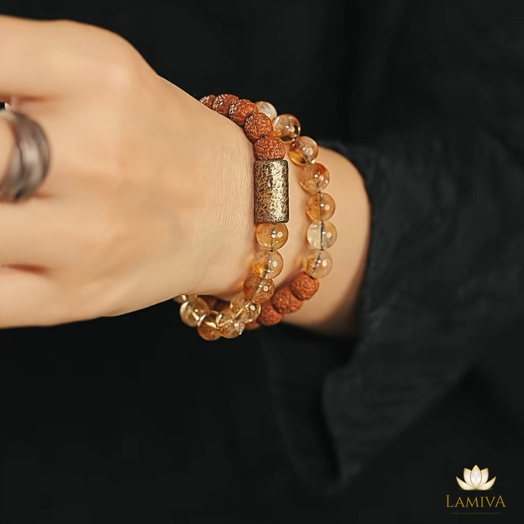 Braccialetto Himalayan Rudraksha Shine