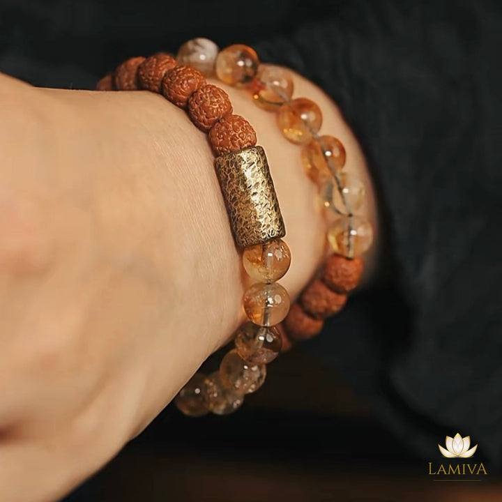 Braccialetto Himalayan Rudraksha Shine