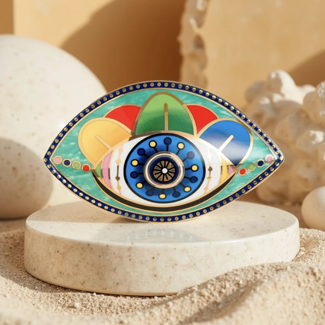 Guardiano spirituale – Decorazione a forma di occhio di Nazar in ceramica