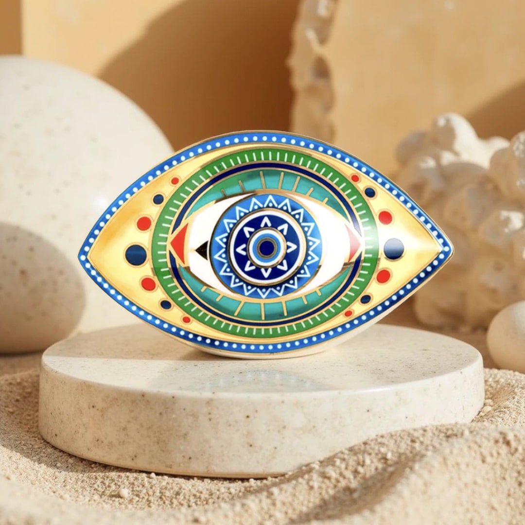 Guardiano spirituale – Decorazione a forma di occhio di Nazar in ceramica