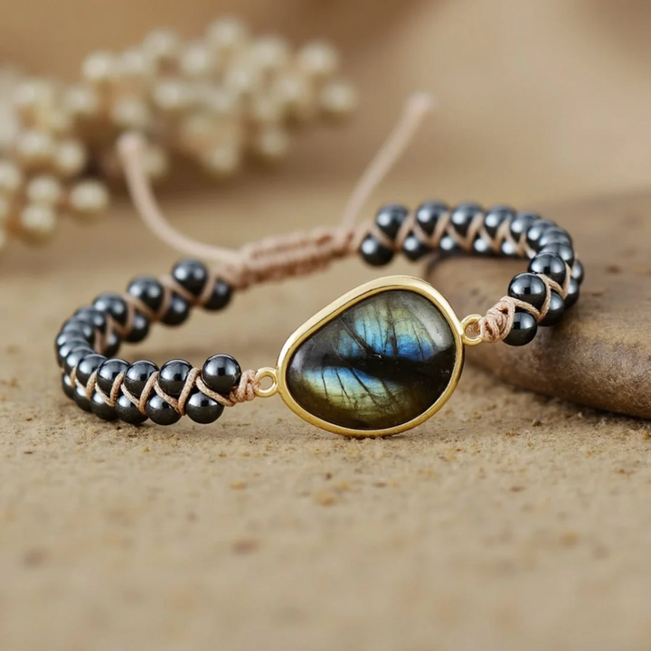 Braccialetto in Labradorite Nera