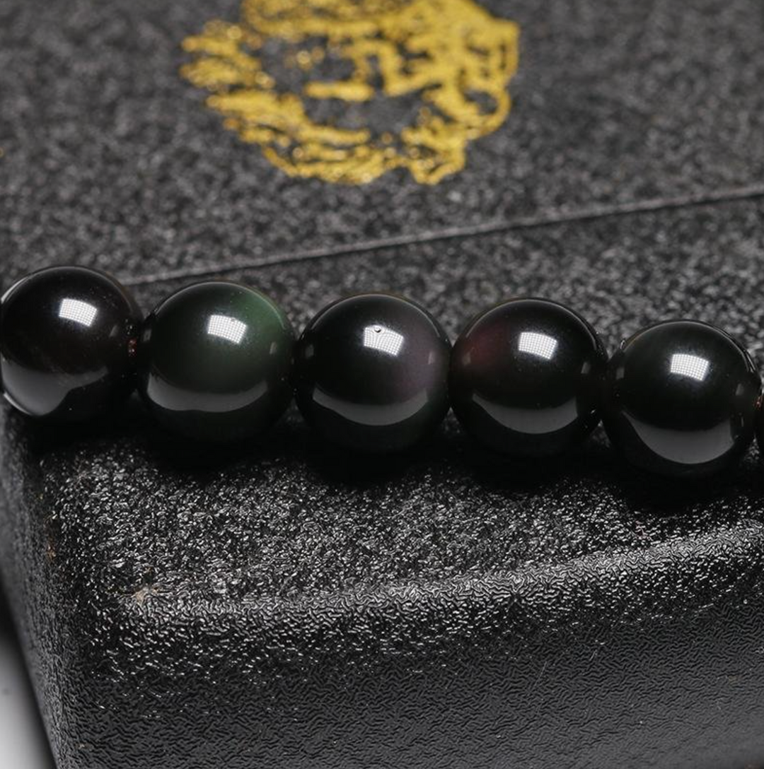 Collana in ossidiana buddista