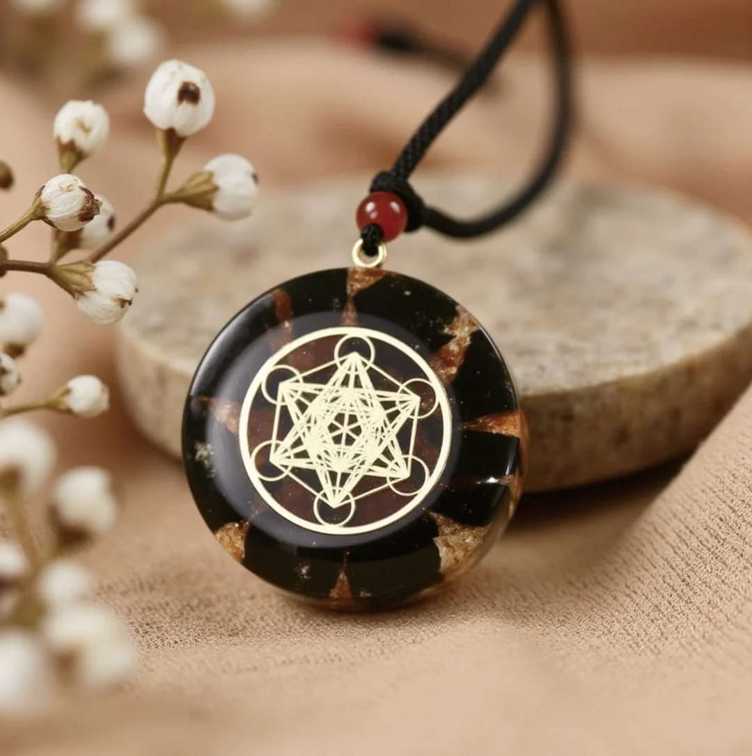 Obsidian Schutz Metatron - Kette