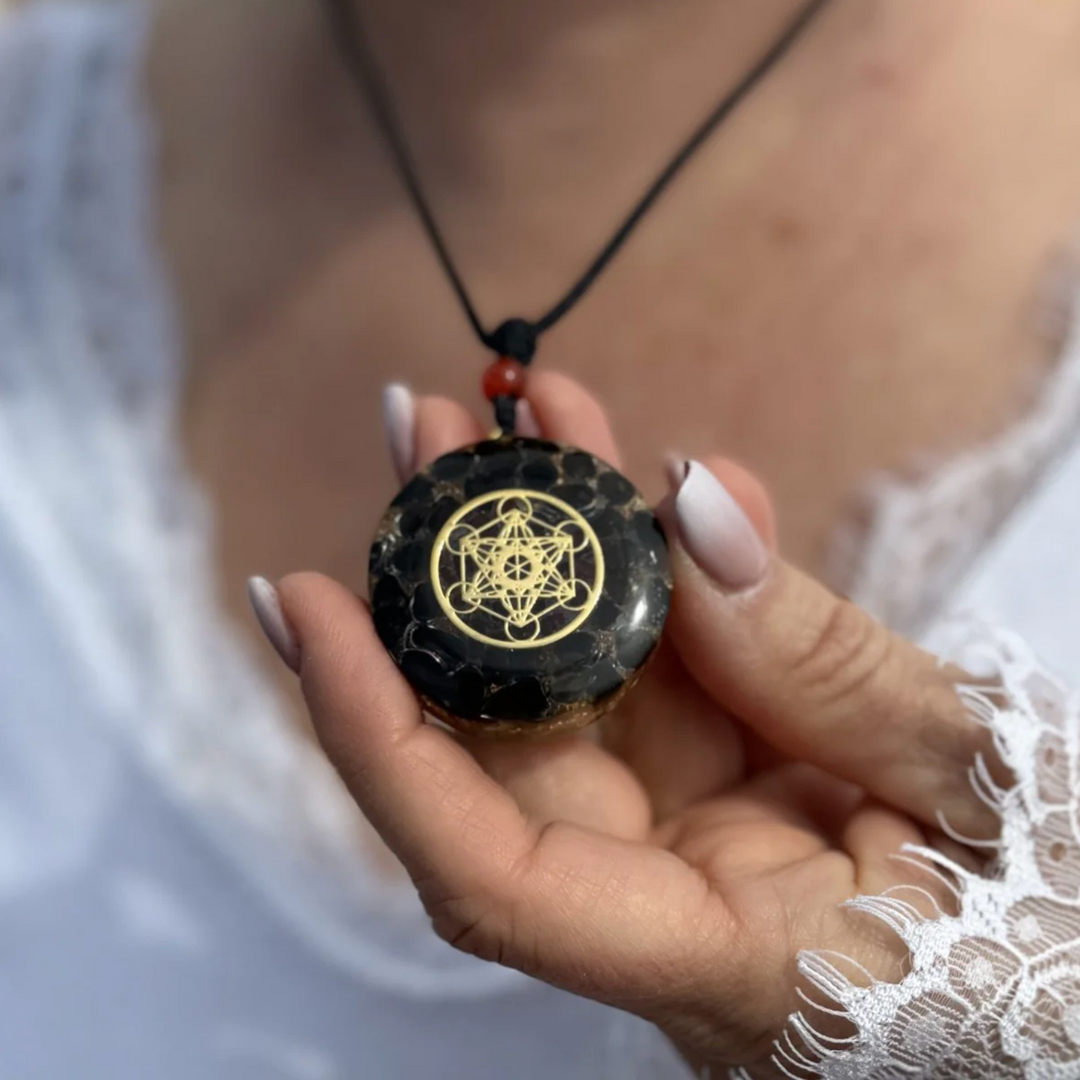Obsidian Schutz Metatron - Modellbild - Kette