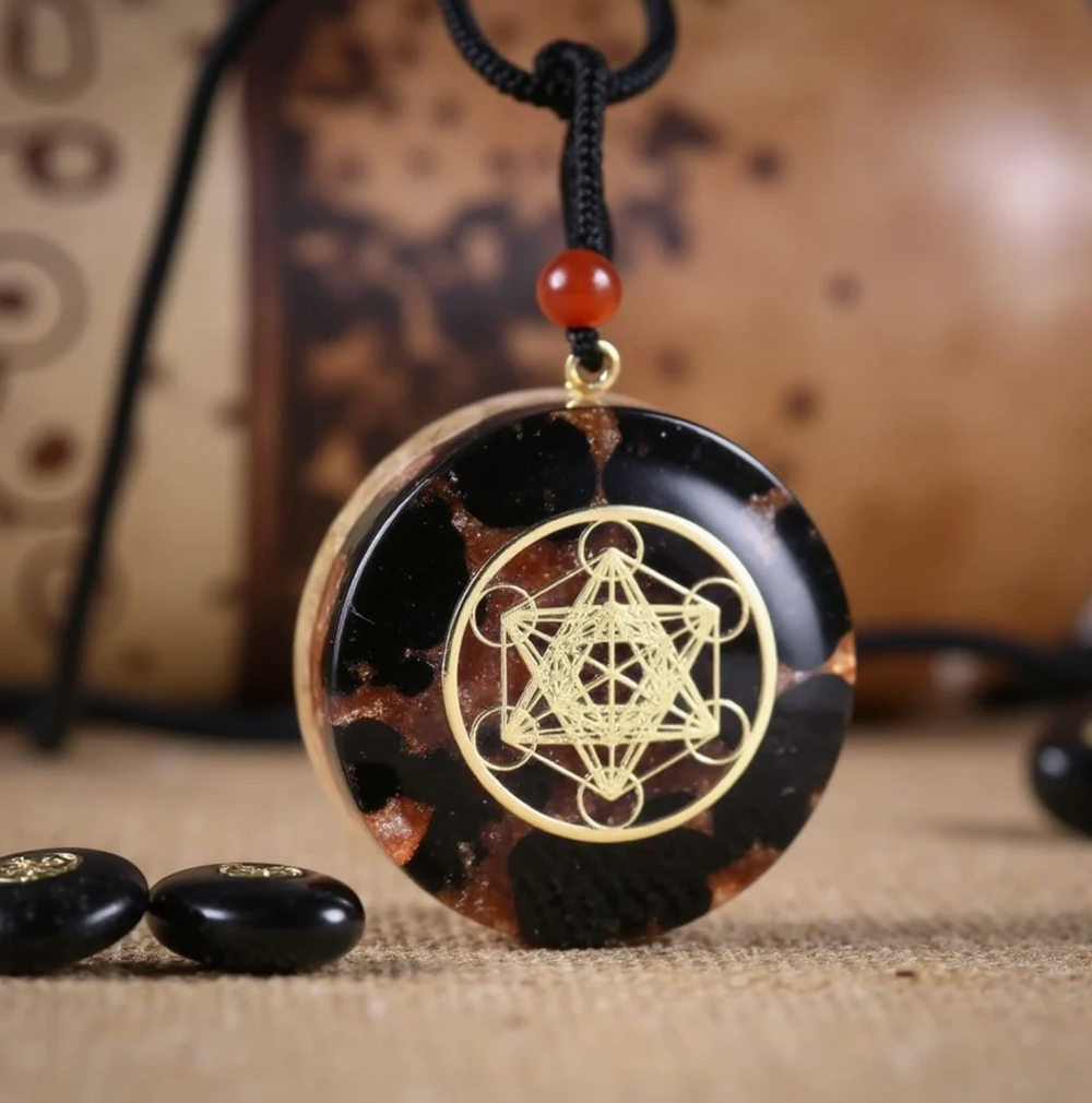 Obsidian Schutz Metatron 2# - Kette