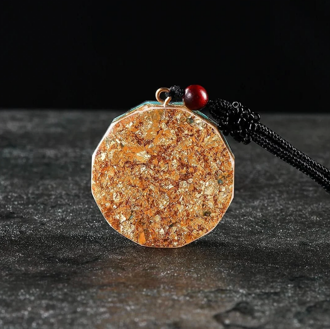 Obsidian Schutz Metatron Rückseite - Kette