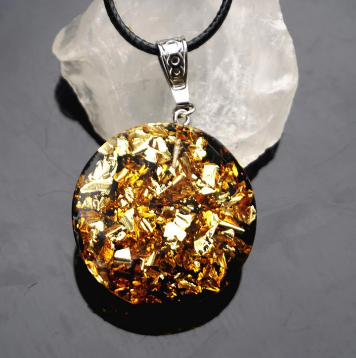 Obsidian Schutz Orgon Rückseite - Kette