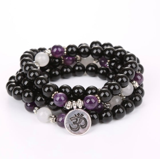 Onyx Amethyst - Mala Kette