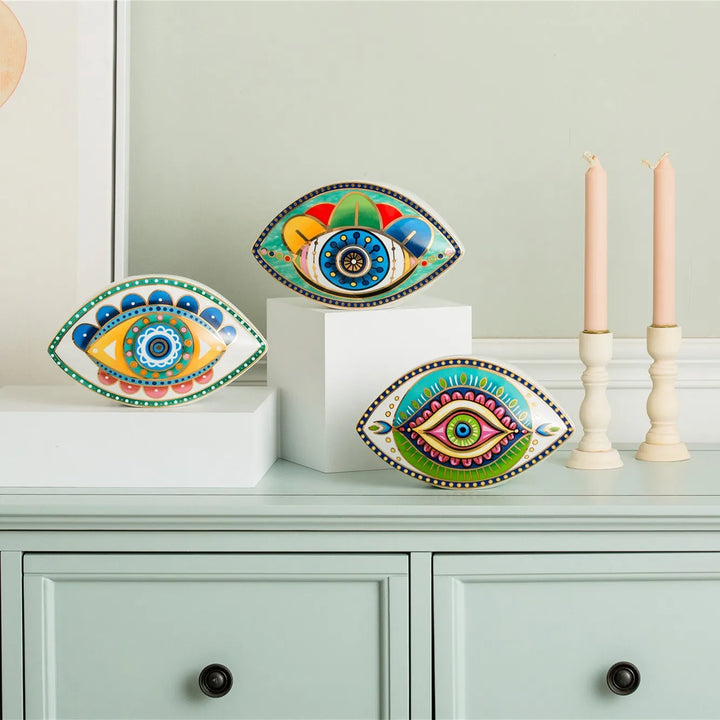 Guardiano spirituale – Decorazione a forma di occhio di Nazar in ceramica