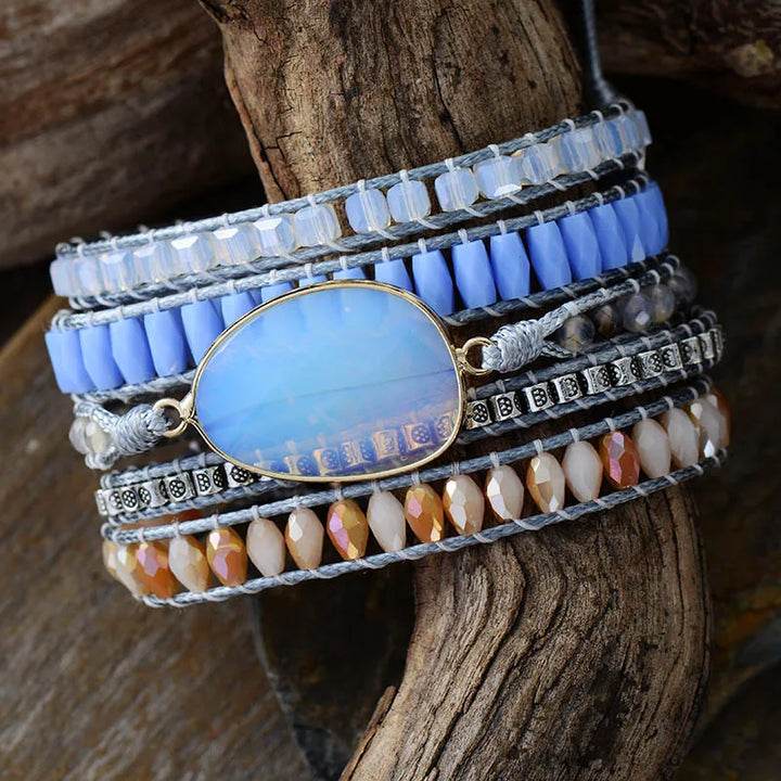 Braccialetto avvolgente Opal Love
