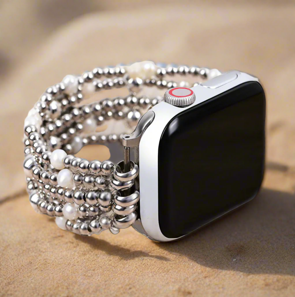 Silver sparkle Apple Watch Edelstein Armband - LAMIVA
