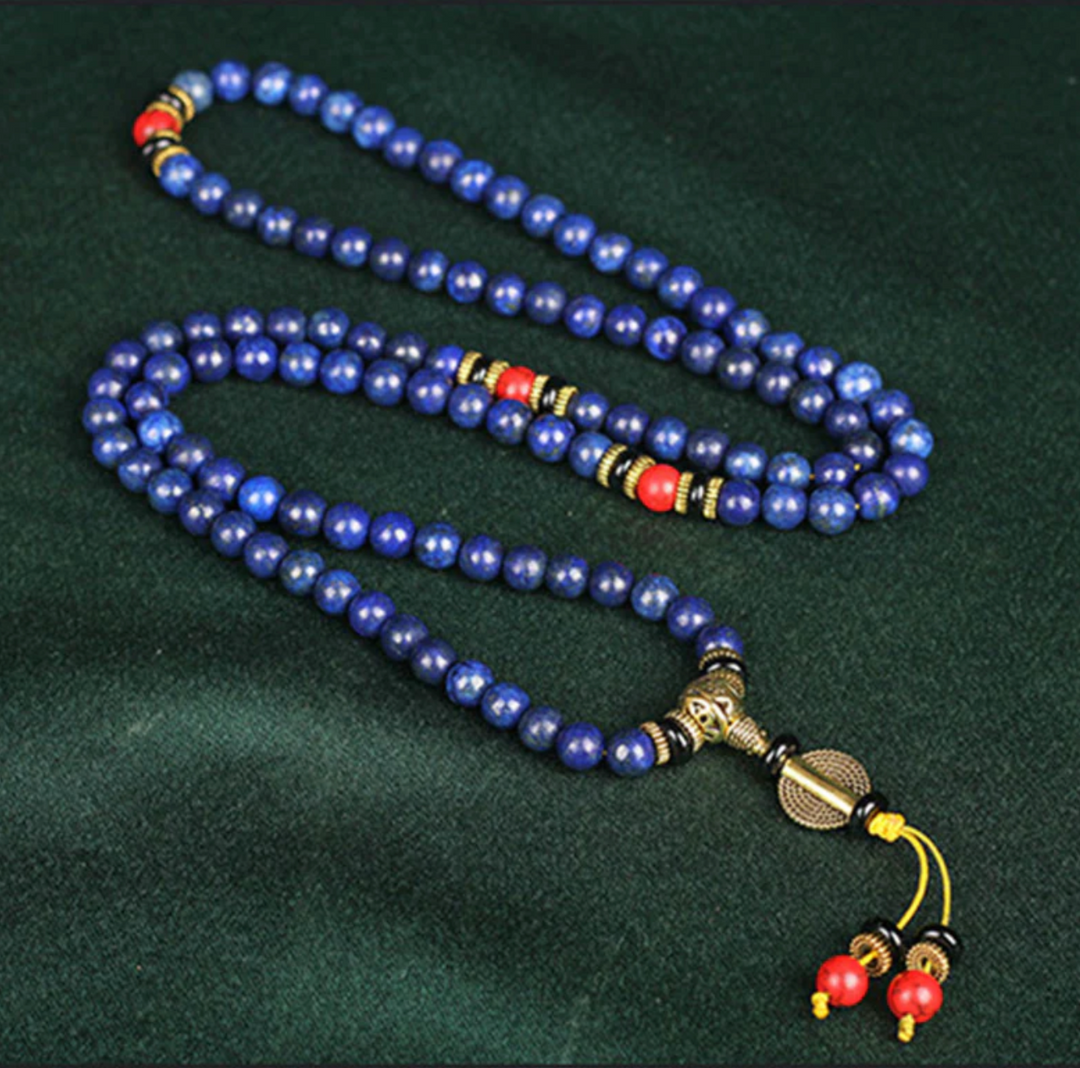 Collana di lapislazzuli tibetani