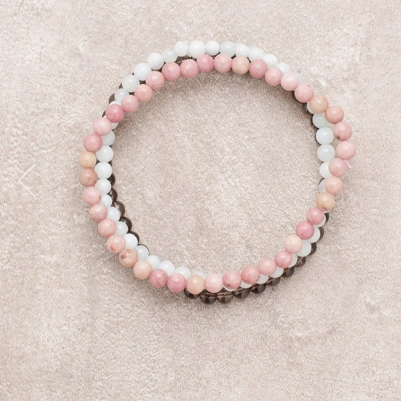 Lovely Tricolor Edelstein - Armband Set - LAMIVA.de