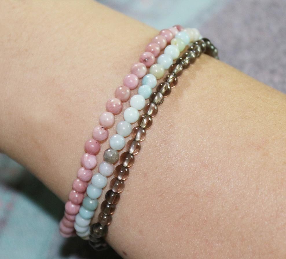 Lovely Tricolor Edelstein - Armband Set - LAMIVA.de