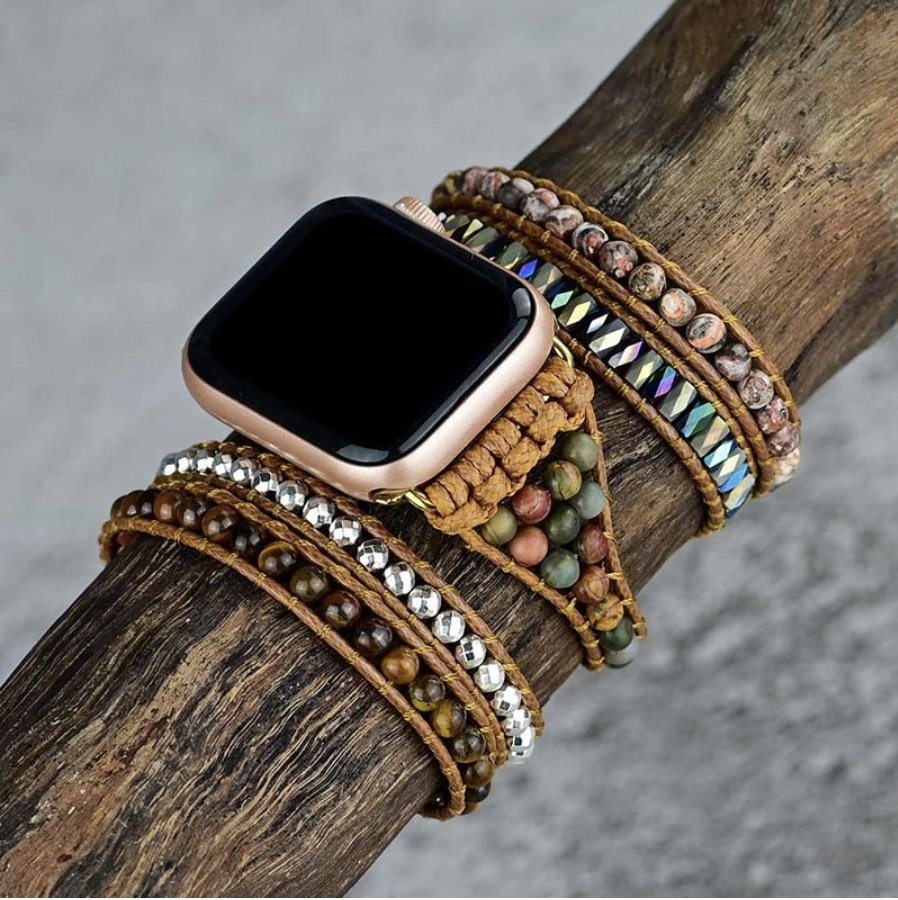Edelstein - Apple Watch Wickelarmband - LAMIVA.de - Yoga Schmuck - Spiritualität