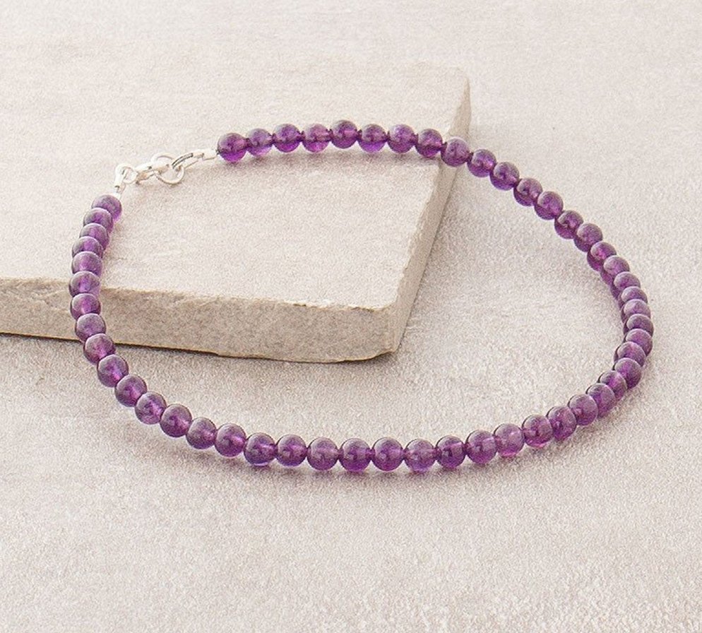 Lilia Amethyst - Fusskette - LAMIVA.de - Yoga Schmuck - Spiritualität
