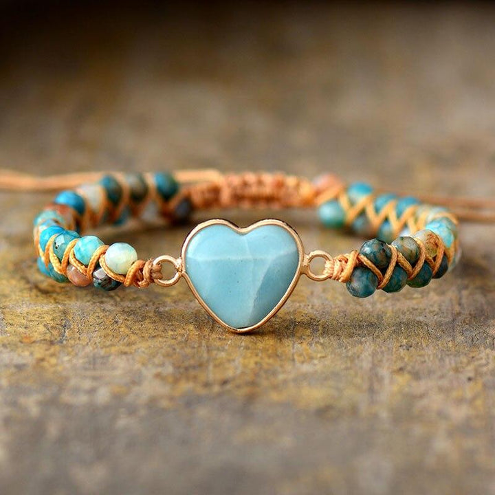 Amazonit Love - Armband - LAMIVA.de