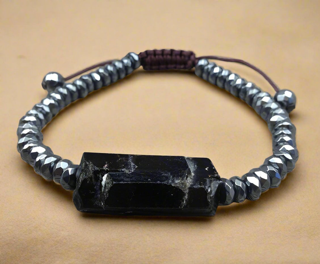 Schwarzes Schutz Turmalin - Armband - LAMIVA.de - Yoga Schmuck - Spiritualität