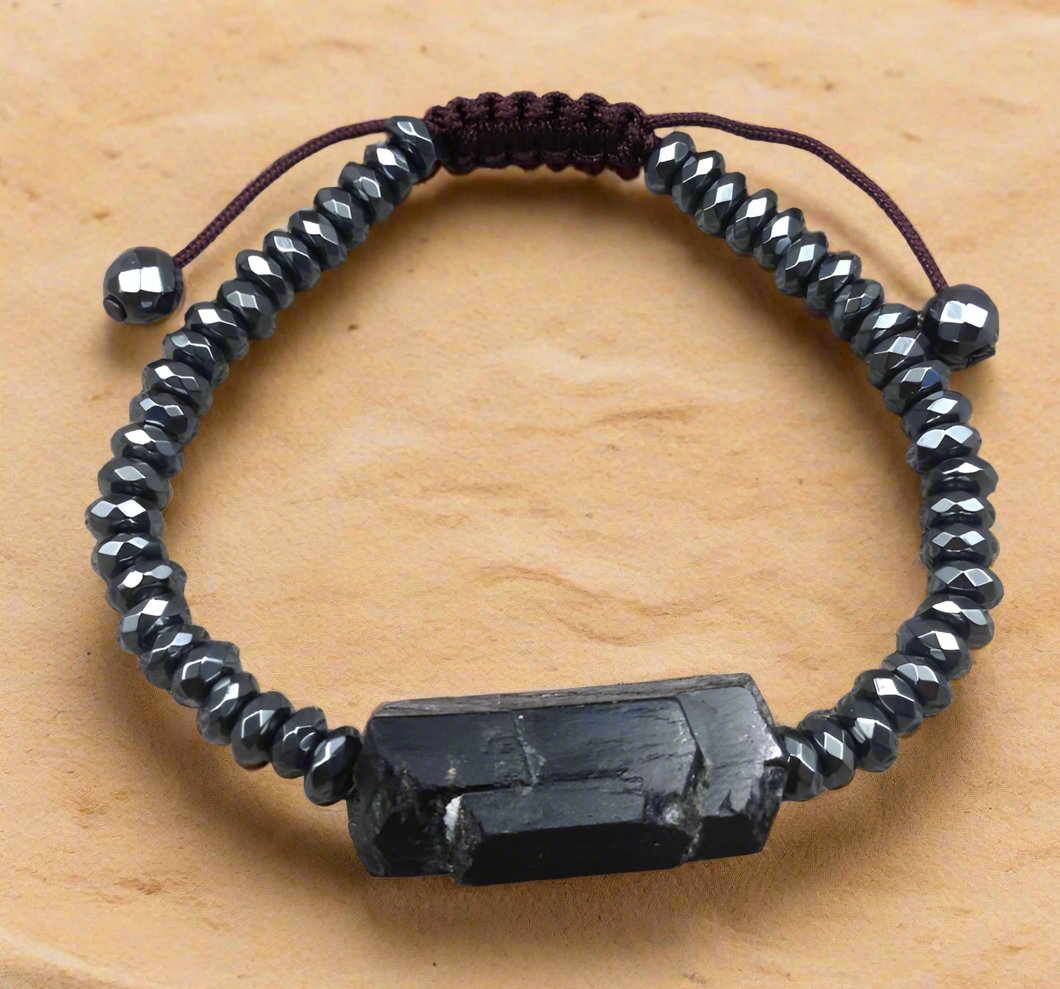 Schwarzes Schutz Turmalin - Armband - LAMIVA.de - Yoga Schmuck - Spiritualität