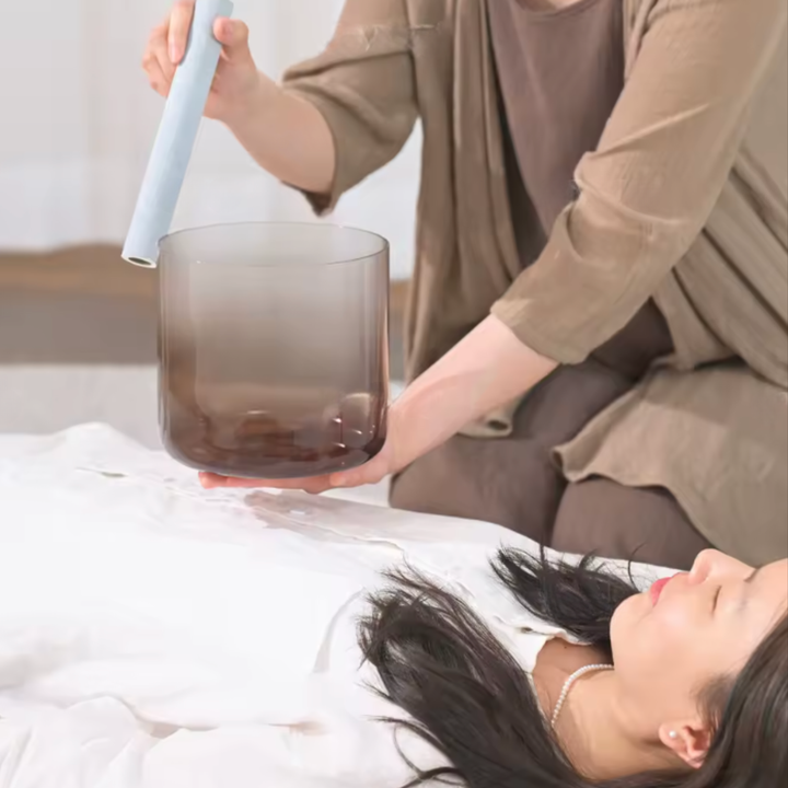 Kristall-Klangschale aus Quartz "Soft Stone"