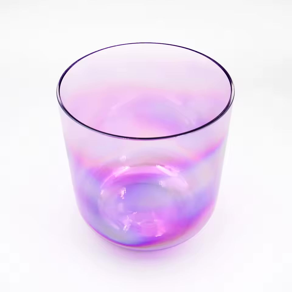 Kristall-Klangschale aus Quartz "Chrome Aura"