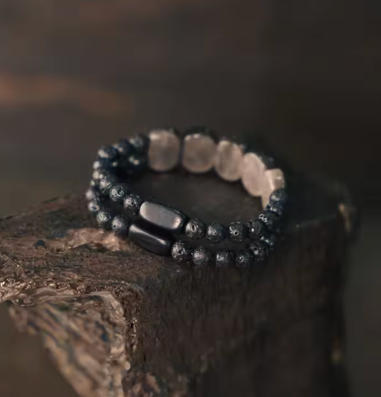 Oval Mystic Obsidian - Armband