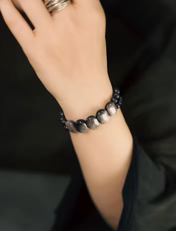 Oval Mystic Obsidian - Armband