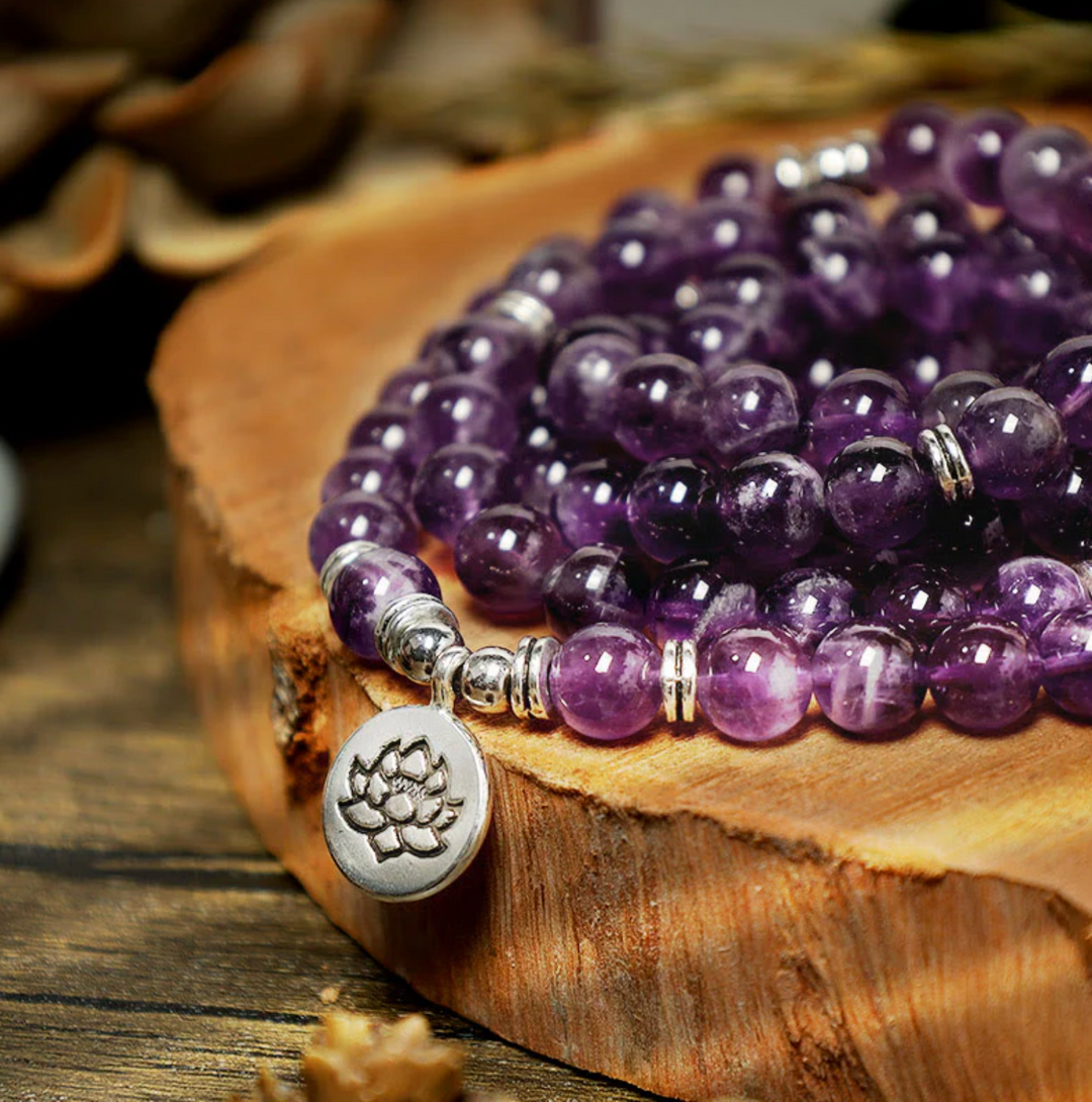 Lotus Amethyst Mala - Spiritualität & innere Ruhe