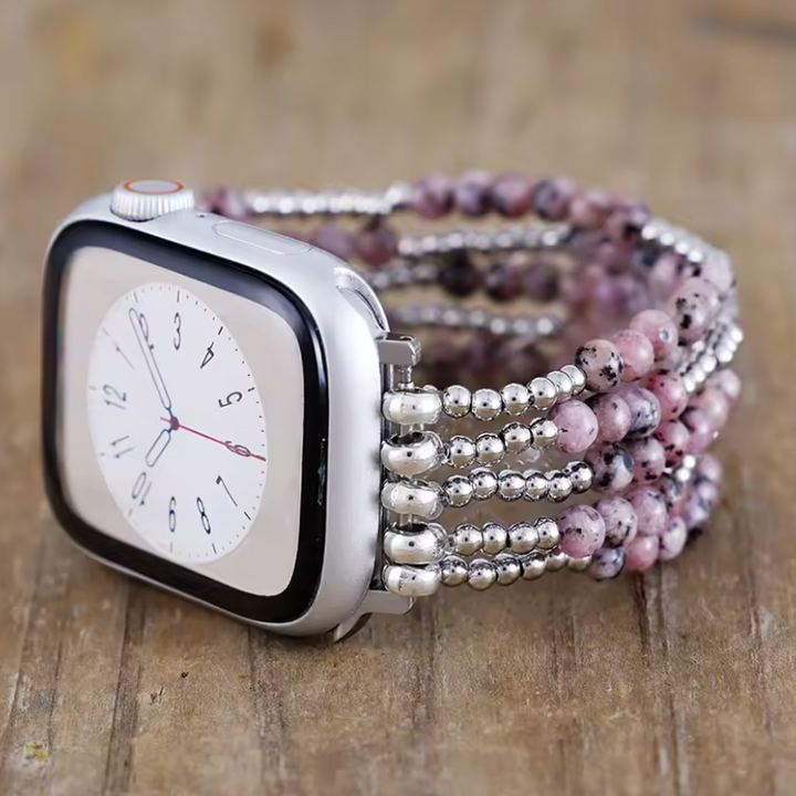 Silver Rhodonit - Apple Watch Armband