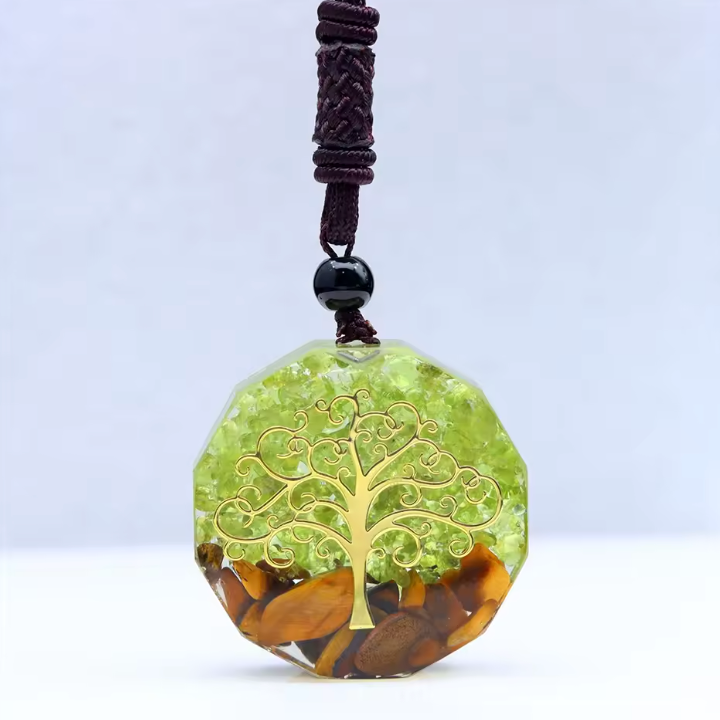 Peridot Lebensbaum - Kette