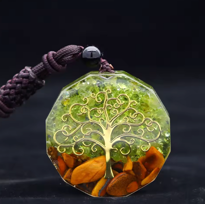 Peridot Lebensbaum - Kette